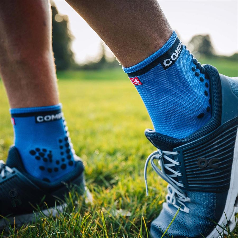 PRO RACING SOCKS V3.0 RUN HIGH Compressport | PRSV3RHBLULO