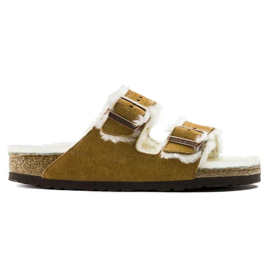 Arizona shealing ciabatta donna con pelliccia di agnello Birkenstock | 1001135X