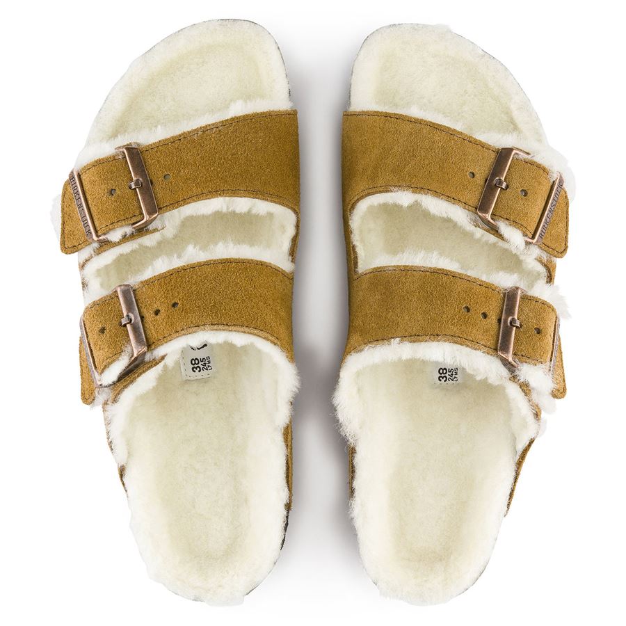 Arizona shealing ciabatta donna con pelliccia di agnello Birkenstock | 1001135X