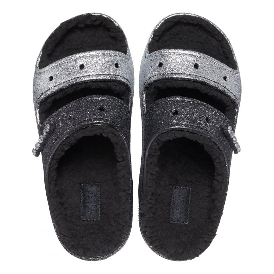 CLASSIC COZZZY GLITTER SANDAL Crocs | 208124BKSI