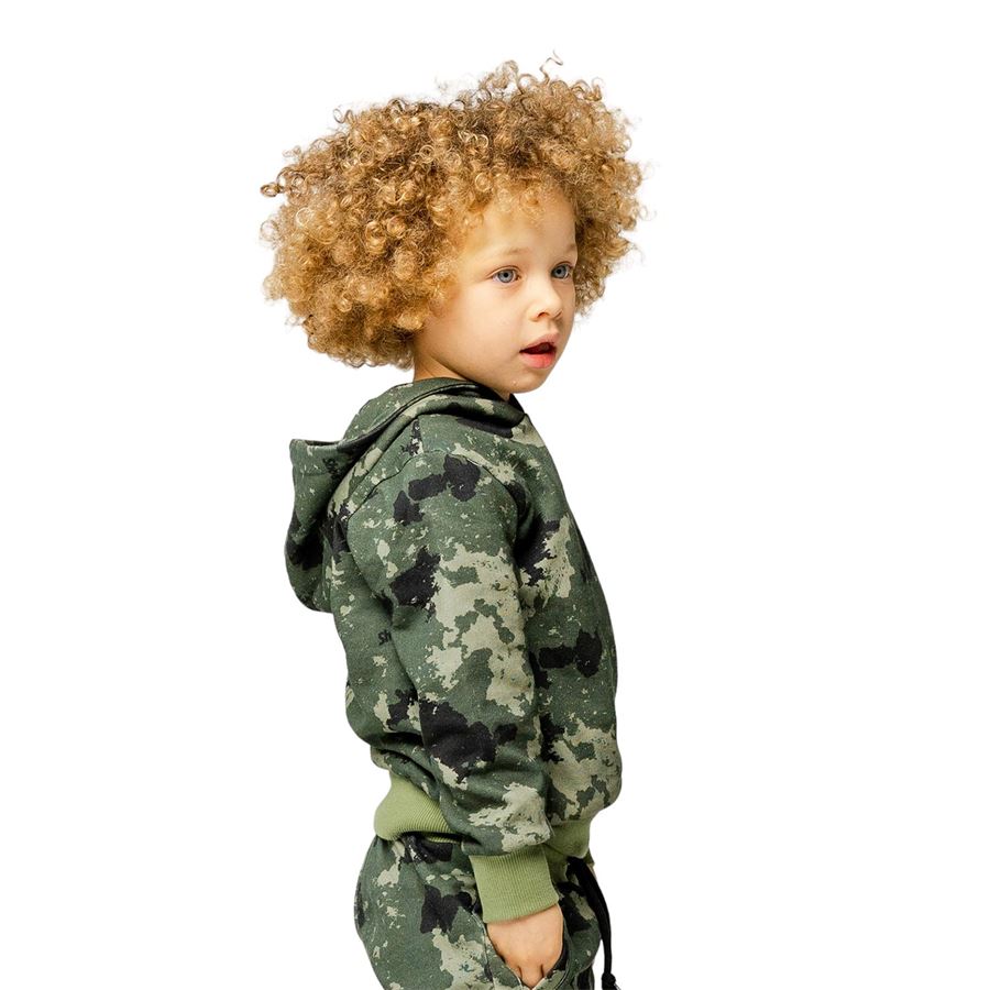 ALLOVER PRINTED HOODED SWEATSHIRT Shoeshine | F22CARL0403MCAMOX