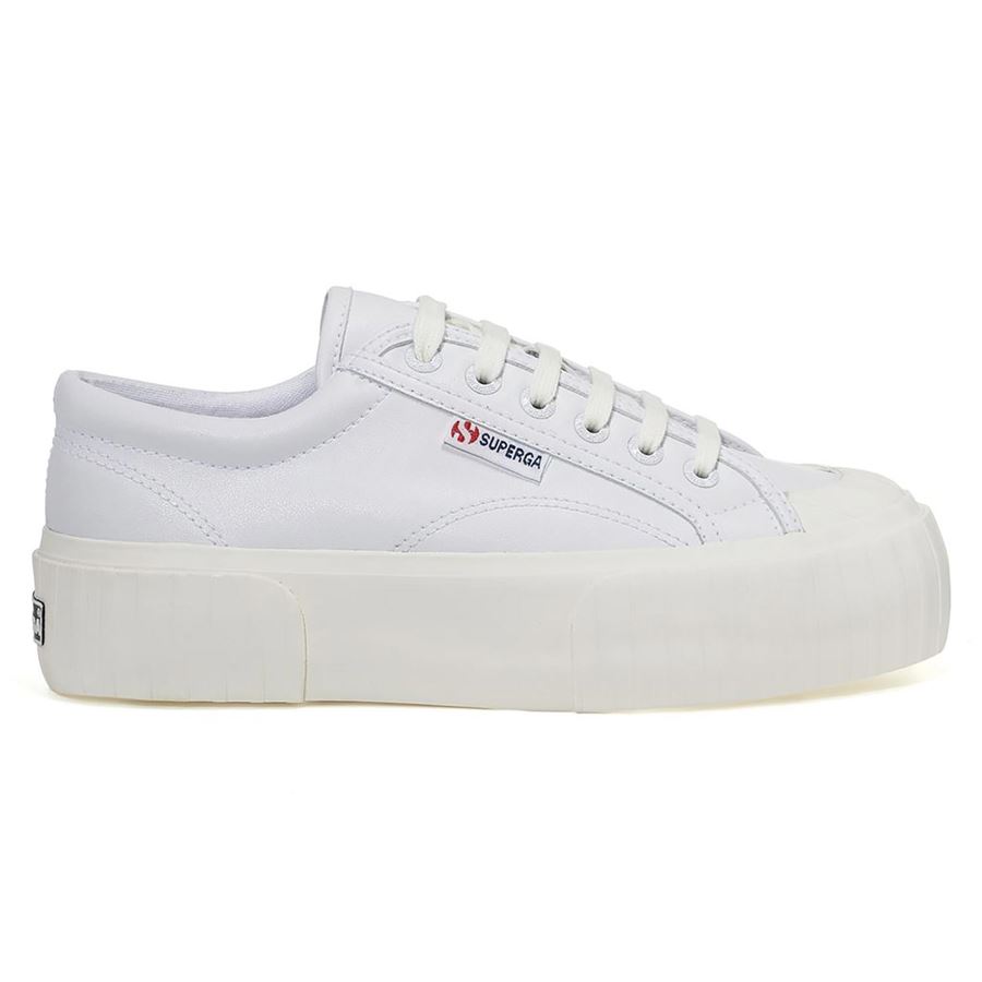 2631 Stripe Platform Vegan Faux sneakers platform da donna Superga | S21222W08I
