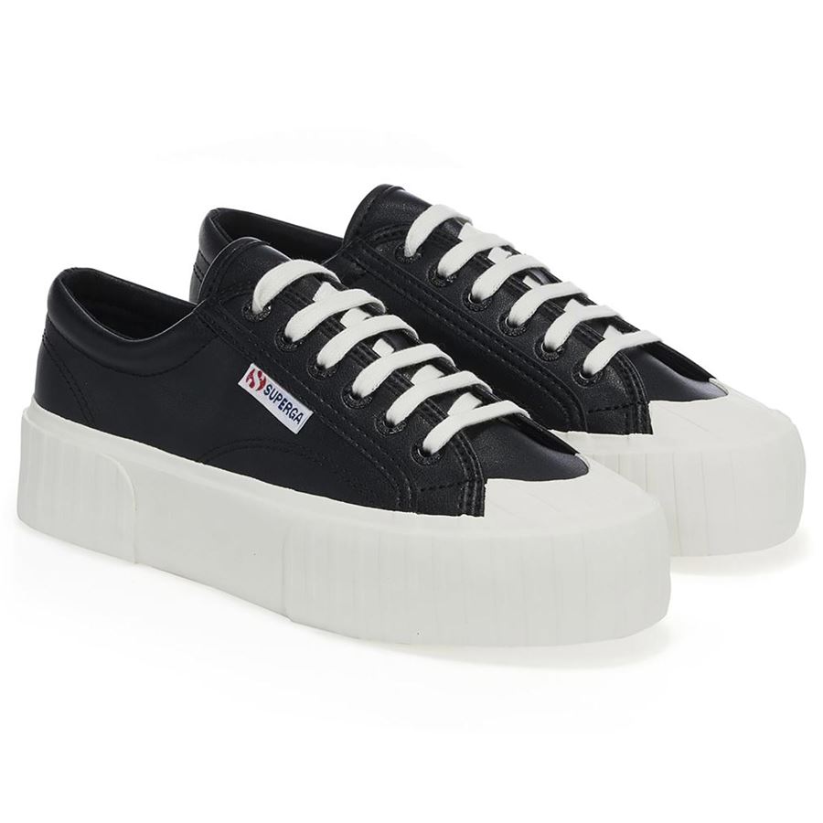2631 Stripe Platform Vegan Faux sneakers platform da donna Superga | S21222WACK