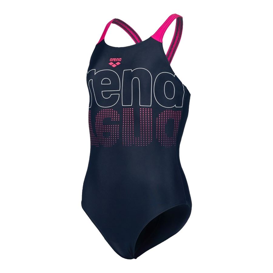 Costume bambina stampa logo a specchio Arena | 5538780