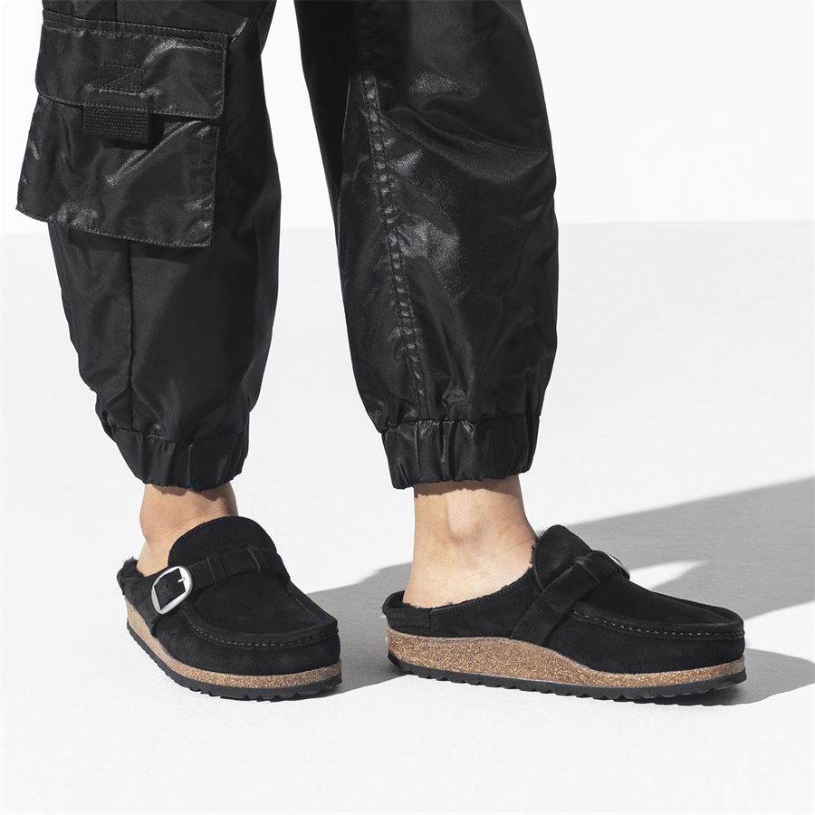 Buckley Women Shearling Suede Leather sabot con pelliccia da donna Birkenstock | 1018126X