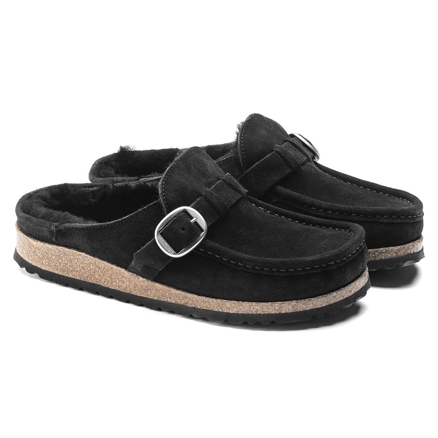 Buckley Women Shearling Suede Leather sabot con pelliccia da donna Birkenstock | 1018126X
