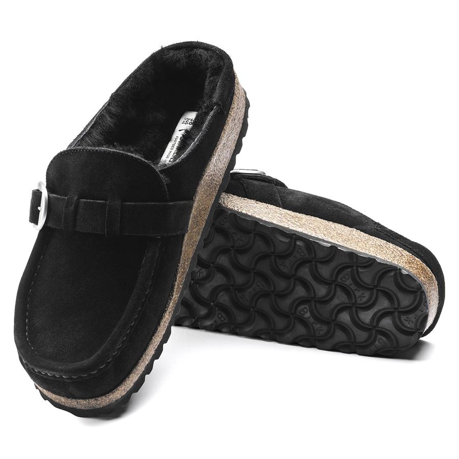 Buckley Women Shearling Suede Leather sabot con pelliccia da donna Birkenstock | 1018126X
