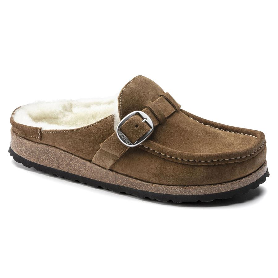Buckley Women Shearling Suede Leather sabot con pelliccia da donna Birkenstock | 1018127X