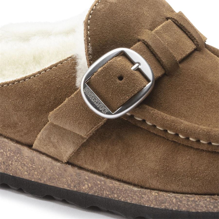 Buckley Women Shearling Suede Leather sabot con pelliccia da donna Birkenstock | 1018127X