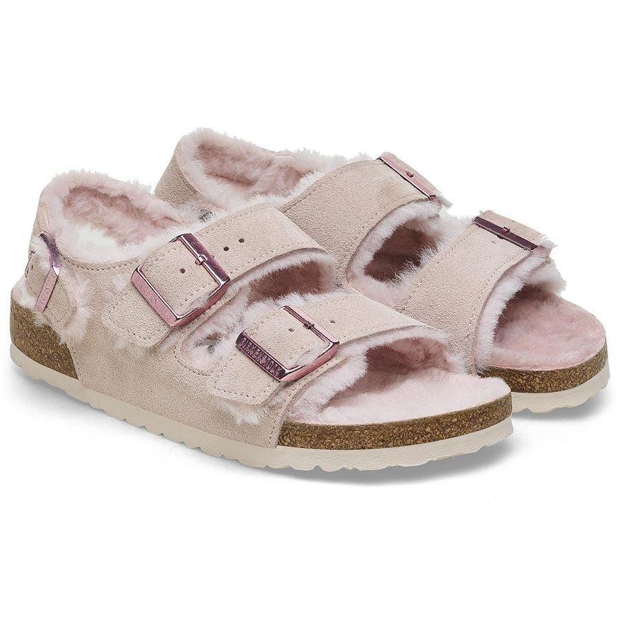 Milano Suede Shearling sandalo con pelliccia da donna Birkenstock | 1025514X