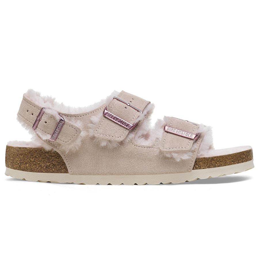 Milano Suede Shearling sandalo con pelliccia da donna Birkenstock | 1025514X