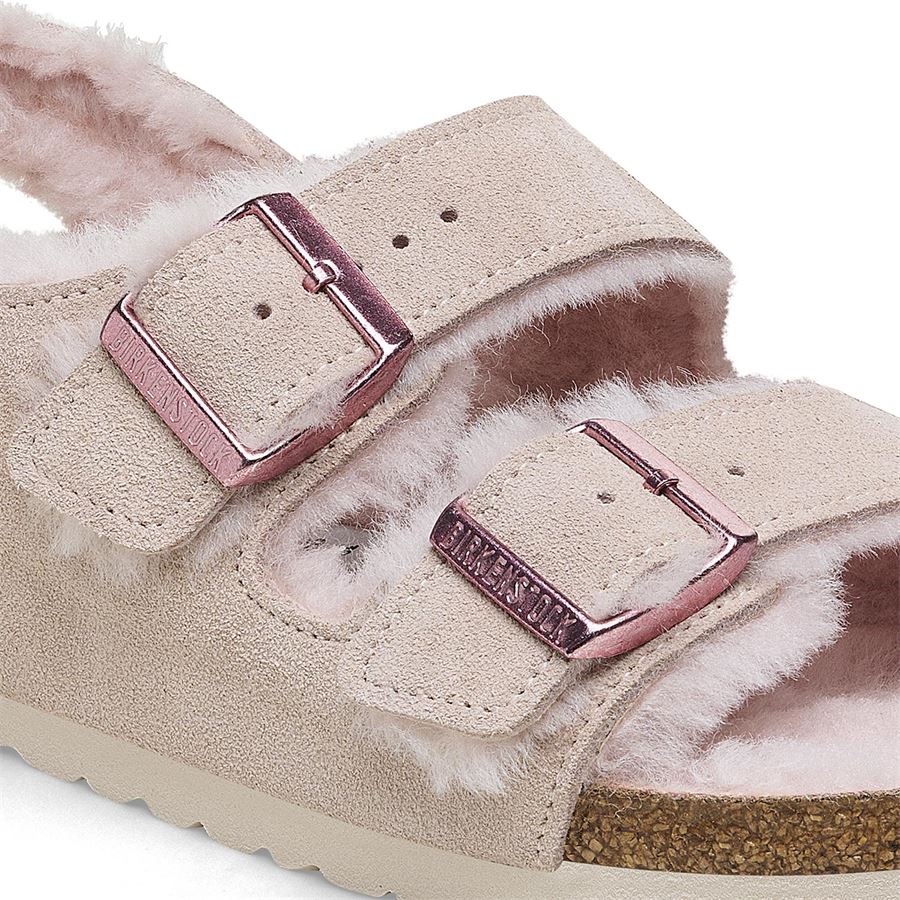 Milano Suede Shearling sandalo con pelliccia da donna Birkenstock | 1025514X