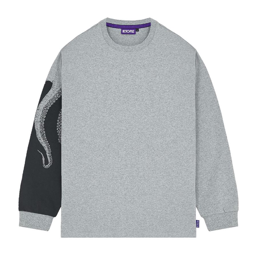 OCTOPUS SIDE LS TEE Octopus | 23WOLS24LIGHGREY