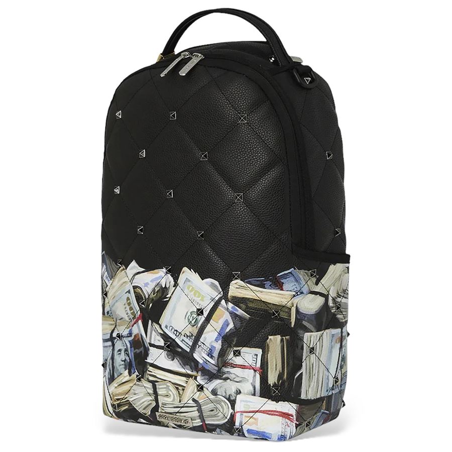 QUILTED MONEY STASH STUDDED BACKPACK Sprayground | 910B5470NSZ