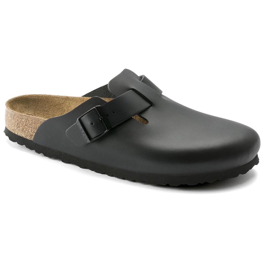 Boston black, Natural Leather - Calz. Stretta sabot uomo donna Birkenstock | 060193X