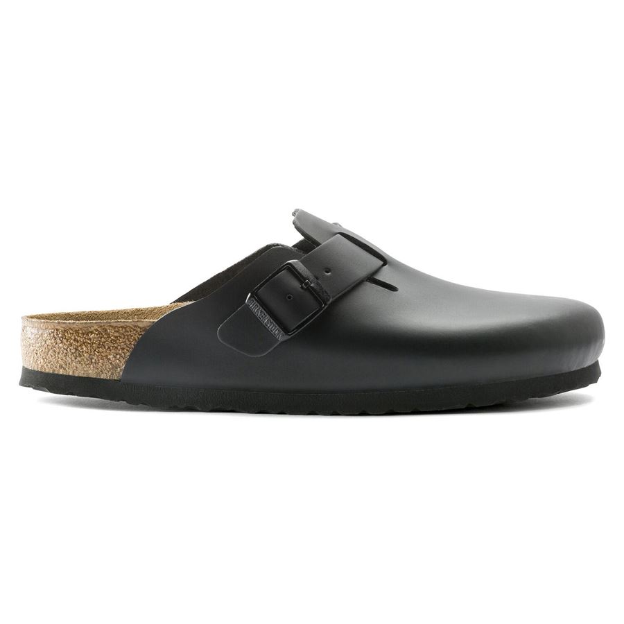 Boston black, Natural Leather - Calz. Stretta sabot uomo donna Birkenstock | 060193X