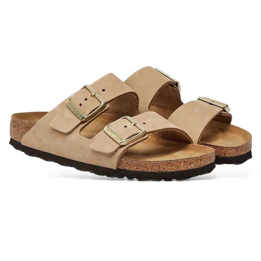 Arizona Sfb Sandcastle ciabatta donna con plantare morbido Birkenstock | 1019016X