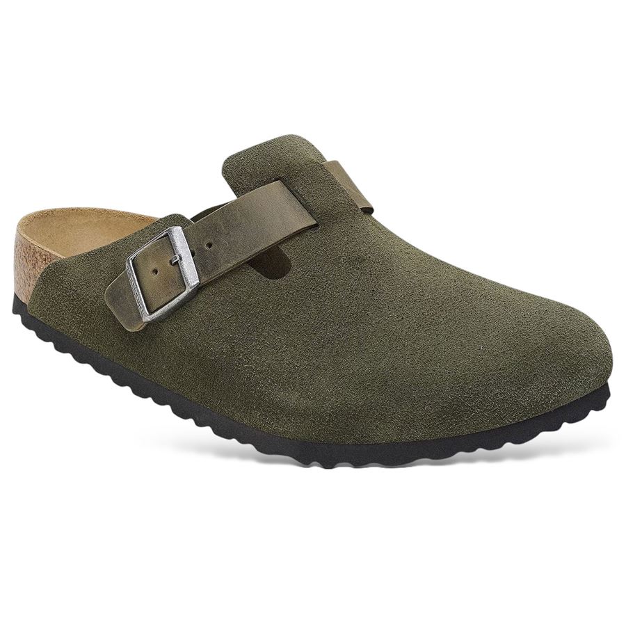 Boston thyme, Suede Leather Oiled - Calz.Stretta sabot uomo Birkenstock | 1028193X