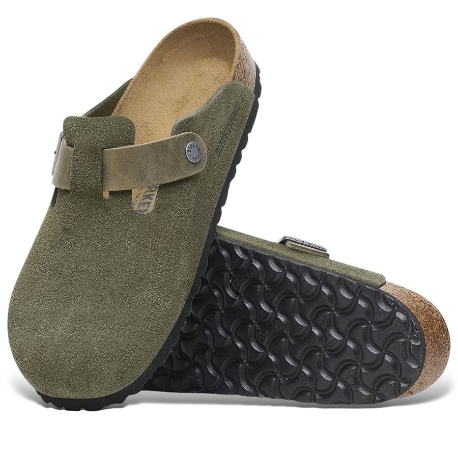 Boston thyme, Suede Leather Oiled - Calz.Stretta sabot uomo Birkenstock | 1028193X