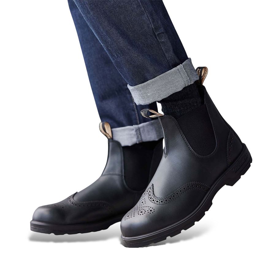 2443 Black Brogue Leather Blundstone | 2443BC