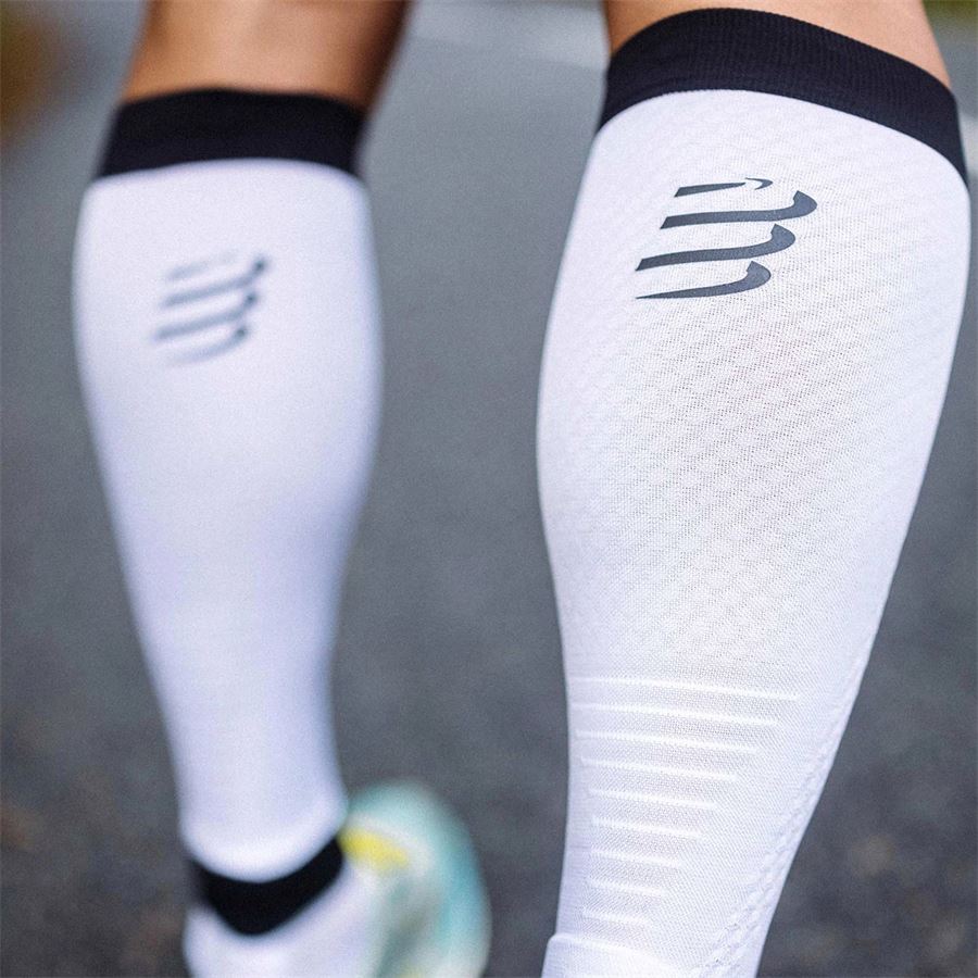 R2 3.0 Gambaletti a compressione Compressport | SU00047BWHBLA