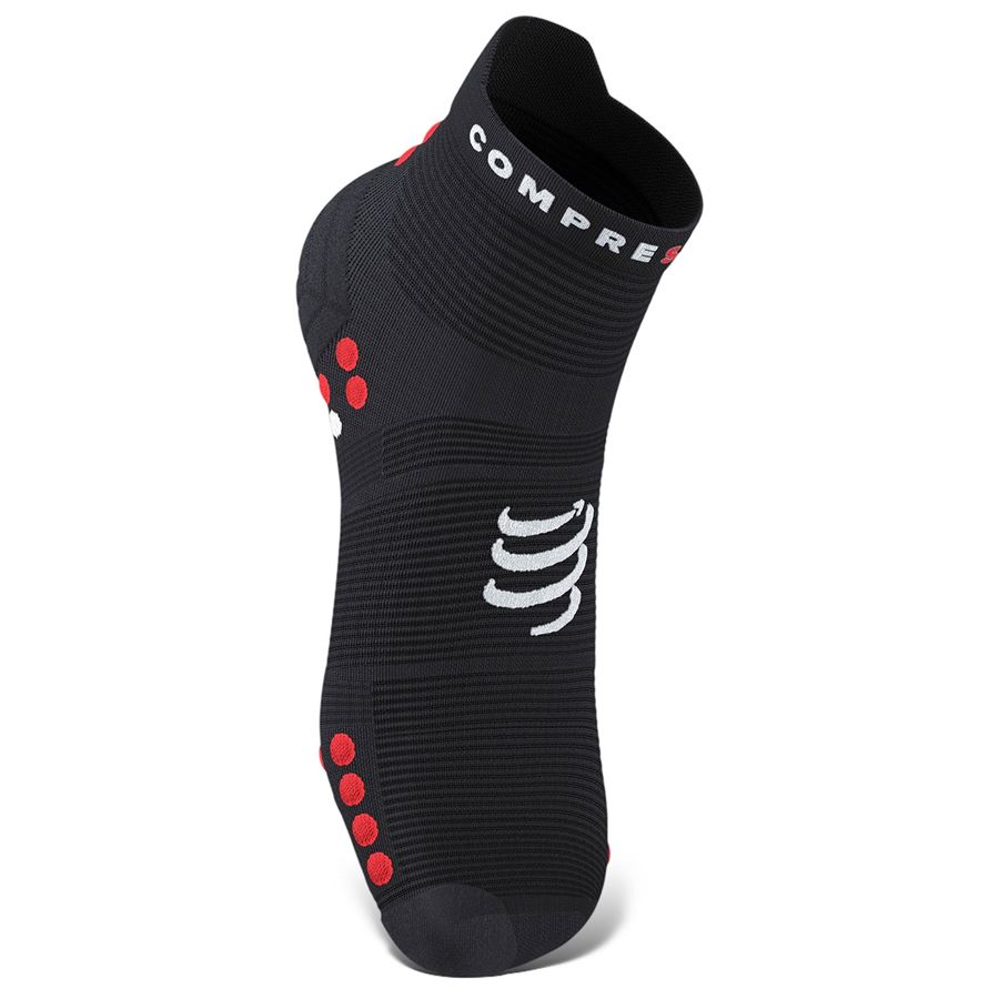 Calza da corsa Pro Racing Socks v4.0 Run Low Compressport | XU00047BBLARE