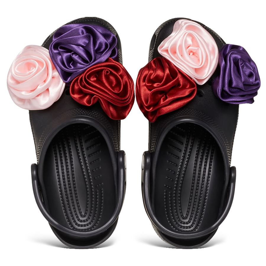 Classic Rosette Clog Crocs | CR210388BLK