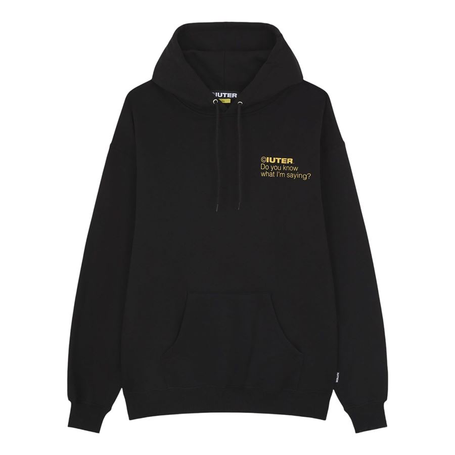 Sense Hoodie felpa da uomo con cappuccio Iuter | 24WISH06BLACK