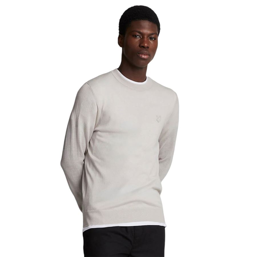 Tonal Eagle Merino Crew Neck Jumper Lyle & Scott | KN2121VCW870