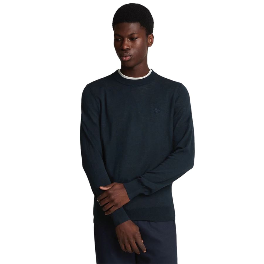Tonal Eagle Merino Crew Neck Jumper Lyle & Scott | KN2121VCZ271