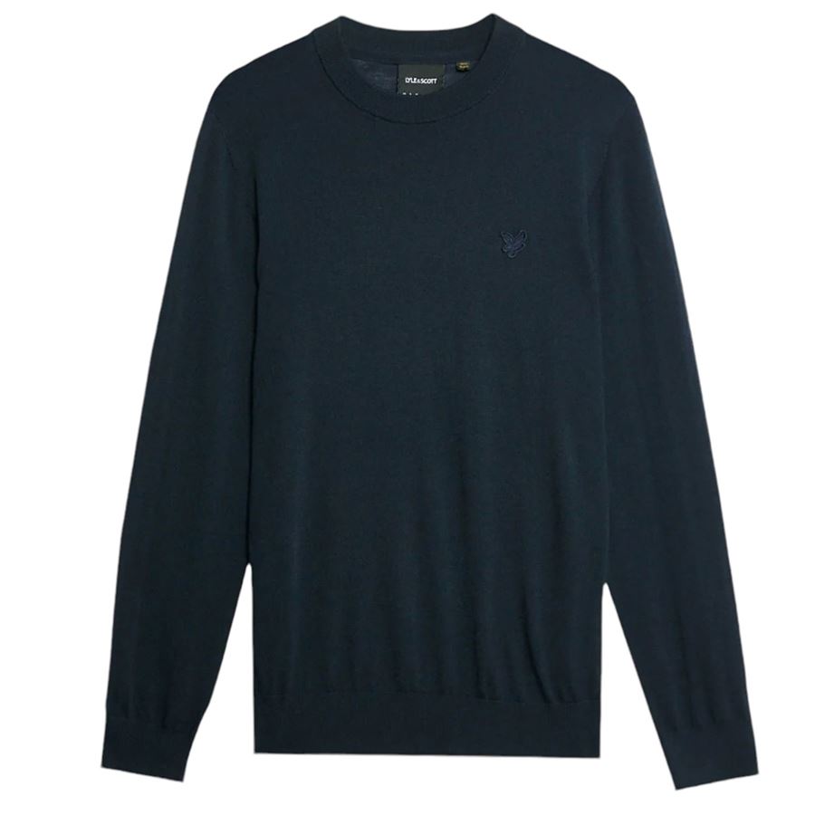 Tonal Eagle Merino Crew Neck Jumper Lyle & Scott | KN2121VCZ271