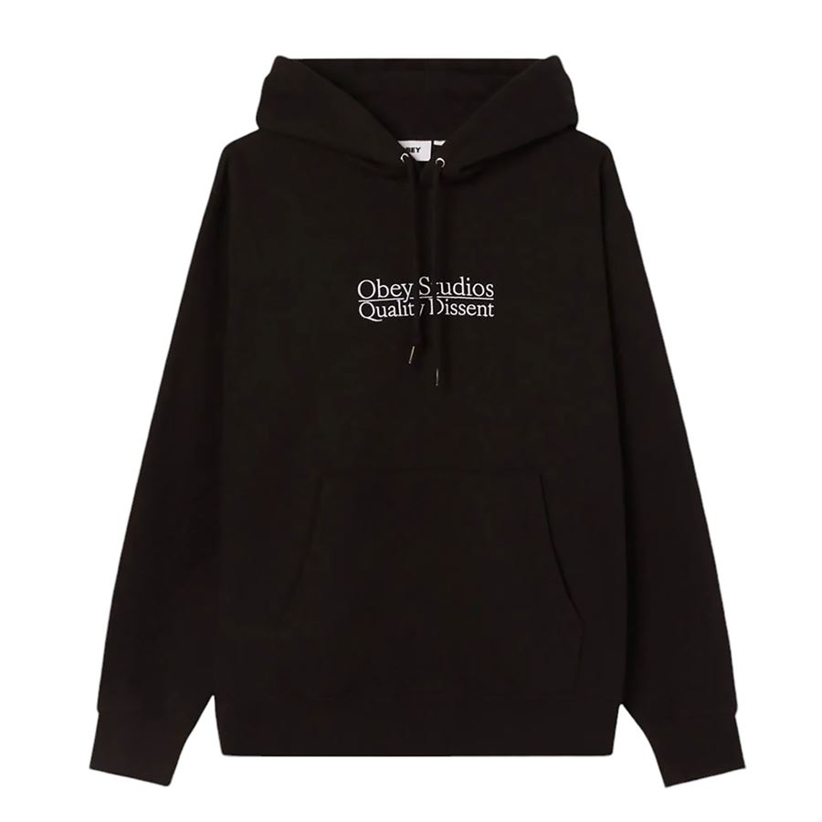 Quality Dissent felpa uomo con cappuccio Obey | 112470220BLK