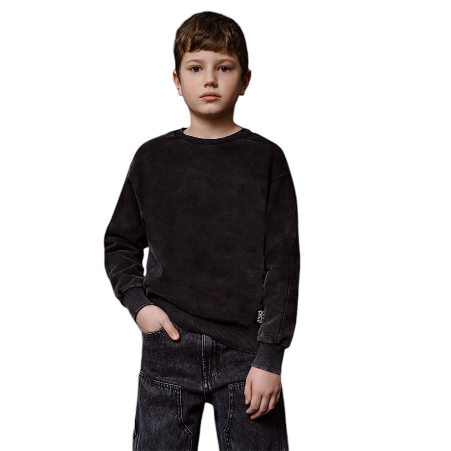 Felpa bambino in cotone con polsini Please | LB55/040B3901