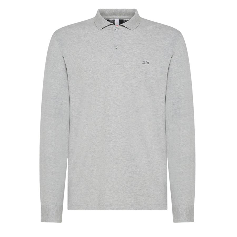 Polo in piquet di cotone Contrast Fabric Elbow El. Ls Sun68 | A4411034