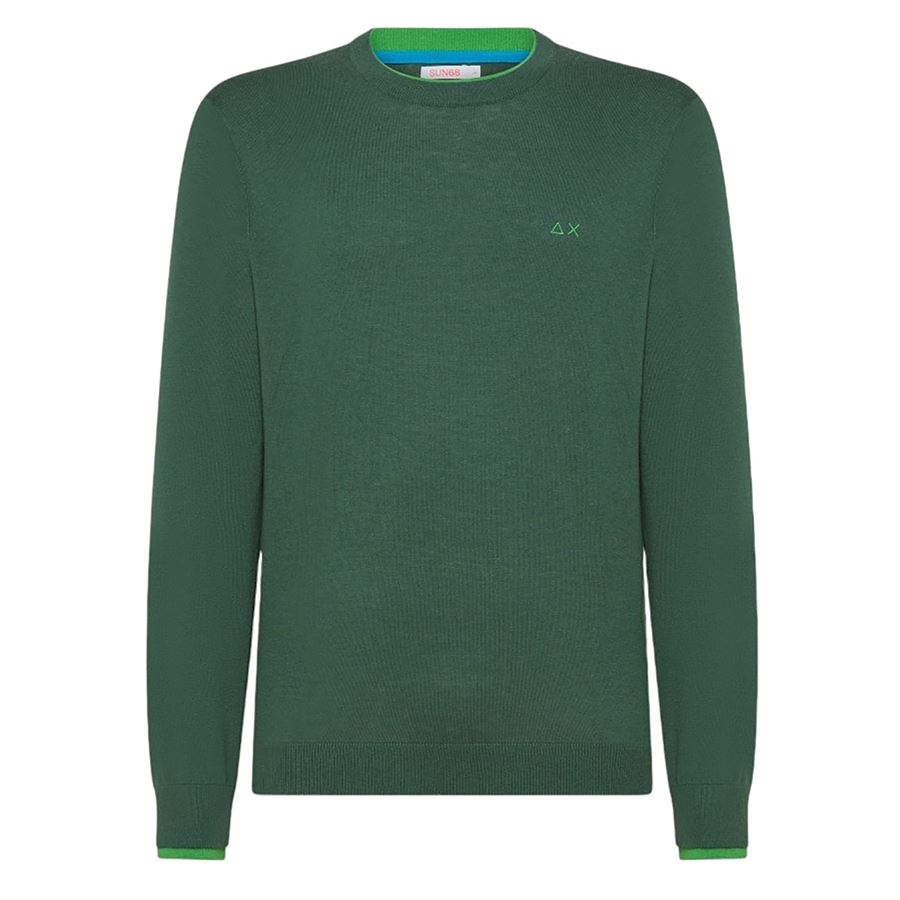 Maglia in lana e cotone Round Double Rib Sun68 | K4412537