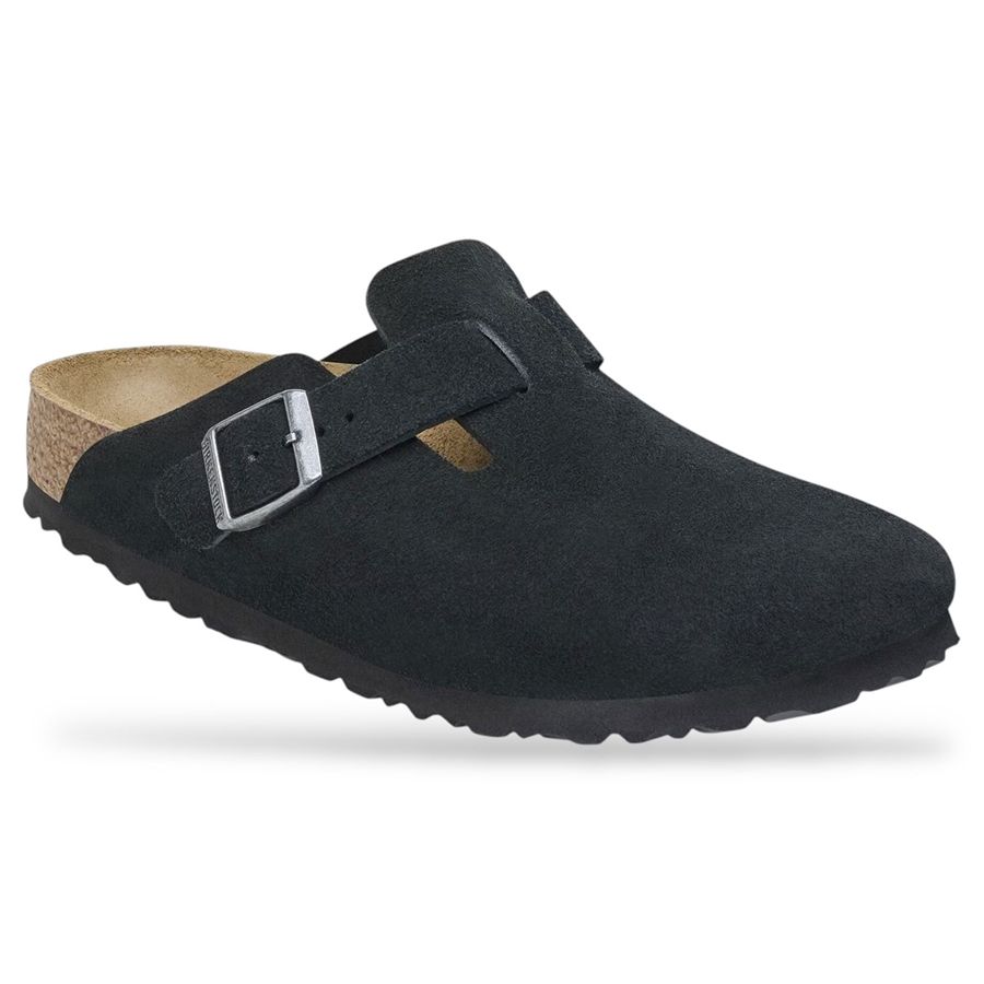 Boston Black, Suede Leather - Calz. Stretta Birkenstock | 1027067X