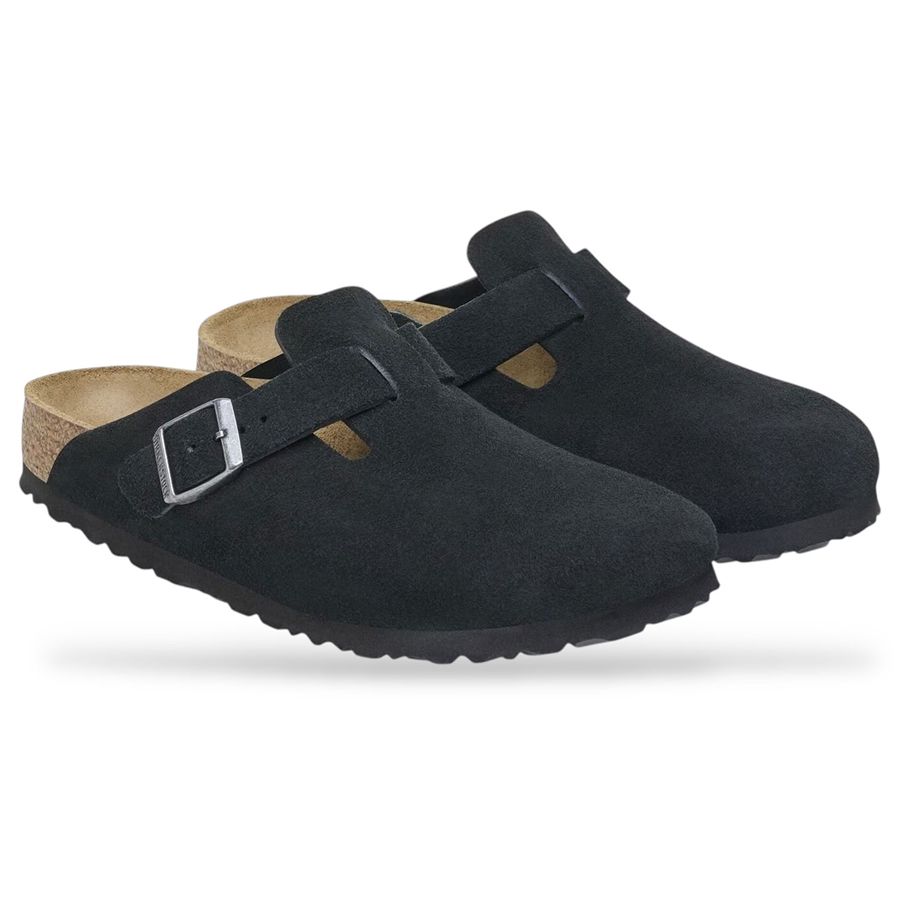 Boston Black, Suede Leather - Calz. Stretta Birkenstock | 1027067X