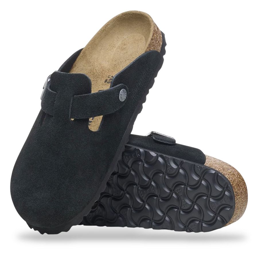 Boston Black, Suede Leather - Calz. Stretta Birkenstock | 1027067X