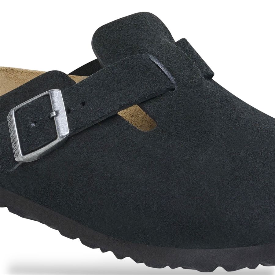 Boston Black, Suede Leather - Calz. Stretta Birkenstock | 1027067X