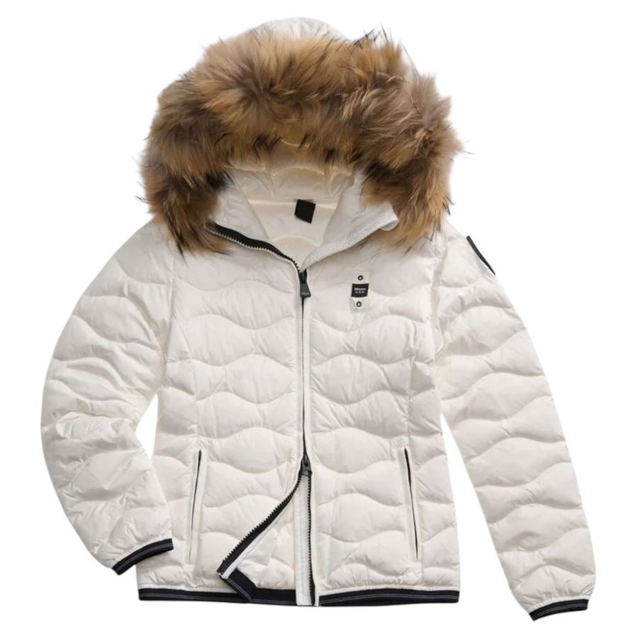 Aldie piumino con bordo in pelliccia da donna Blauer | 25WBLDC03096100BI
