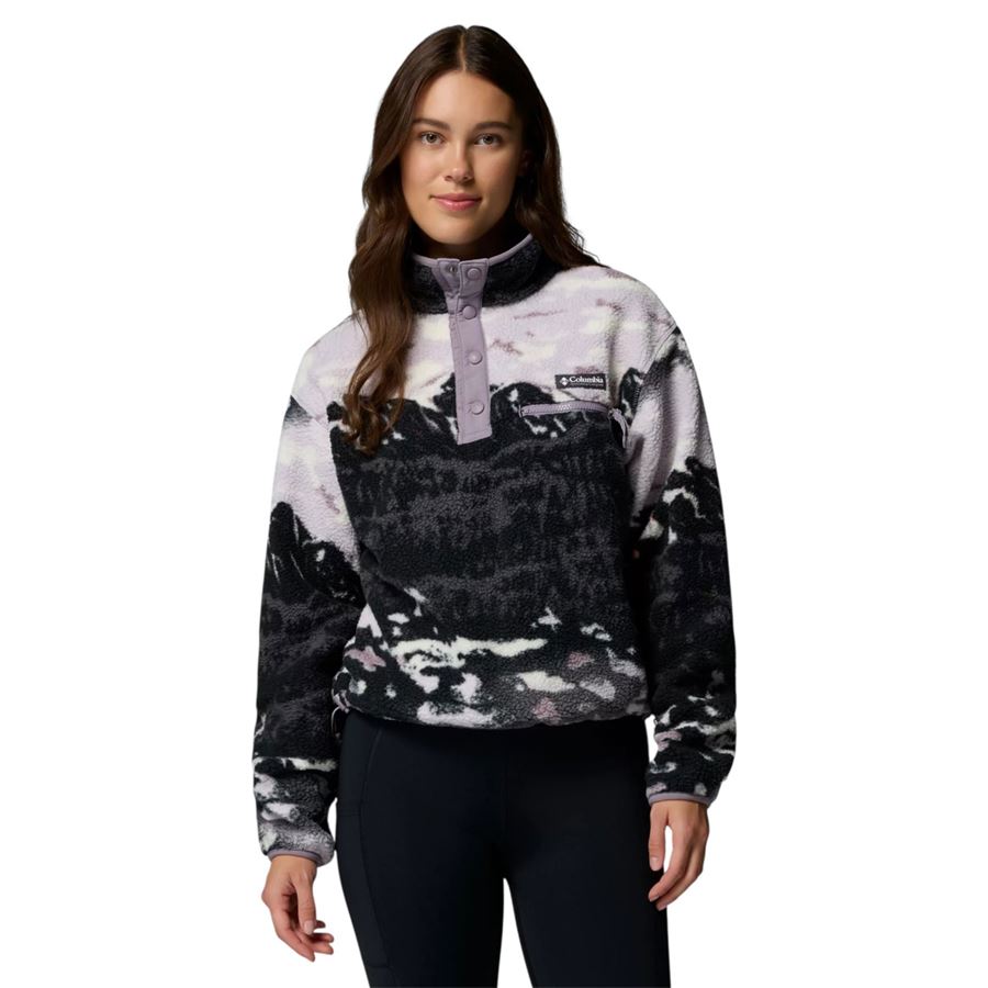 Pile cropped stampato con abbottonatura corta a pressione Helvetia II da donna Columbia | 2098501554
