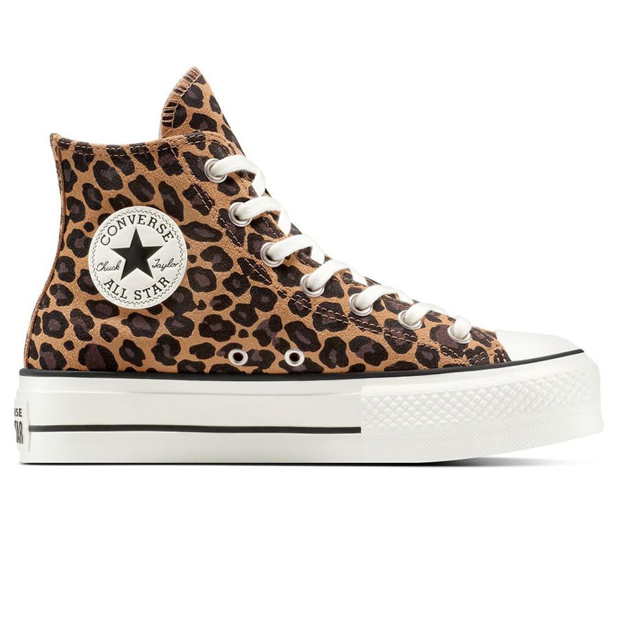 Chuck Taylor All Star Lift Platform Leopard Suede sneakers da donna Converse | A17979CX