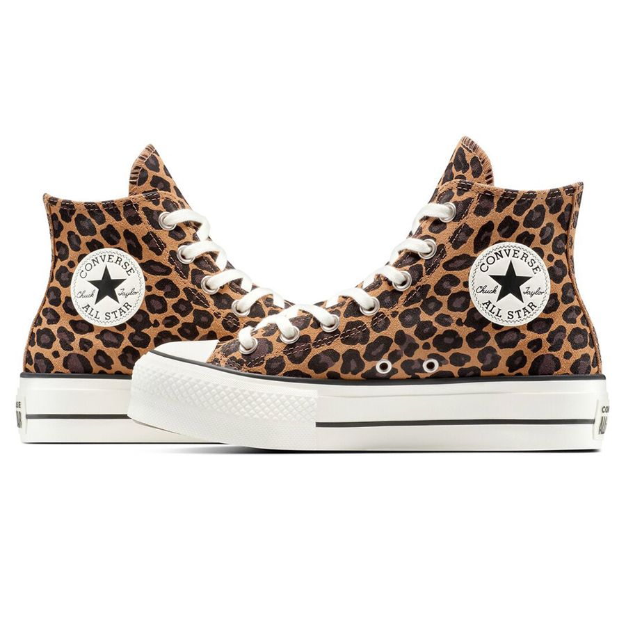 Chuck Taylor All Star Lift Platform Leopard Suede sneakers da donna Converse | A17979CX