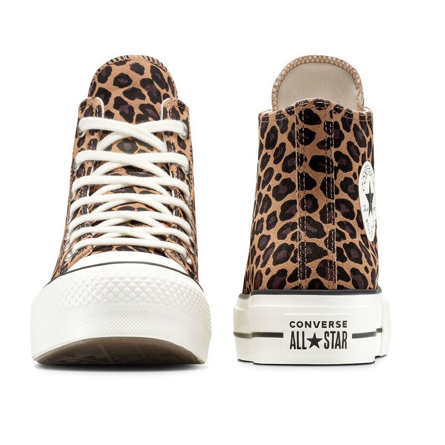 Chuck Taylor All Star Lift Platform Leopard Suede sneakers da donna Converse | A17979CX