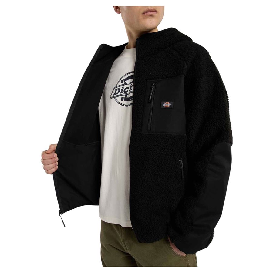 Central High pile a pelo lungo con cappuccio da uomo Dickies | DK0A87NVBLK