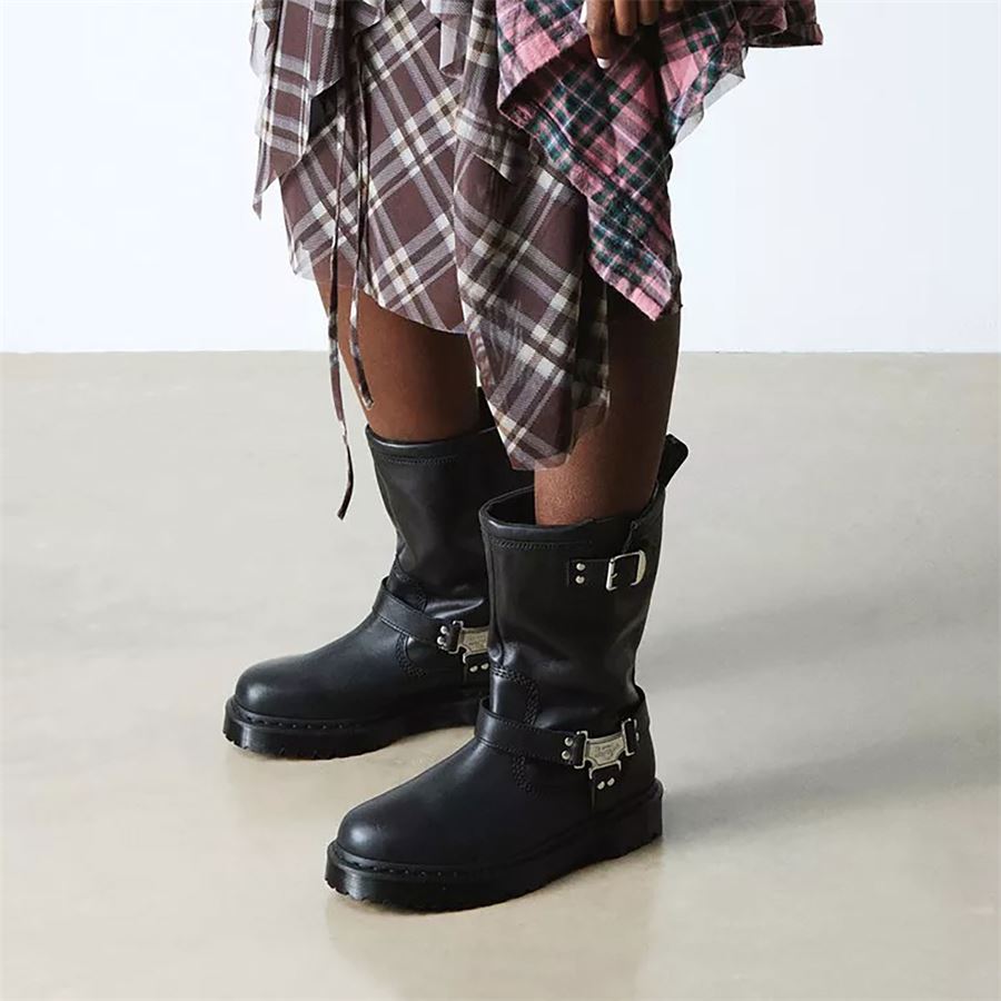 Anistone Hi stivale biker in pelle da donna Dr Martens | 32199001