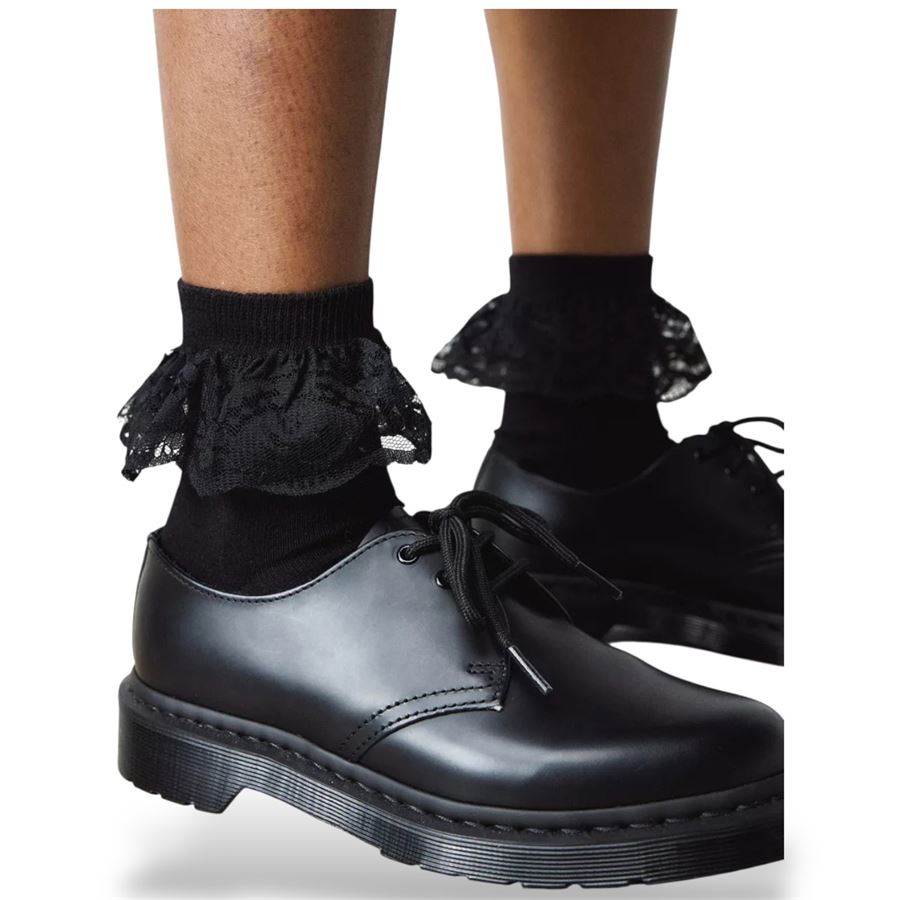 Frill Socks calzini in cotone biologico con volant da donna Dr Martens | AD097001