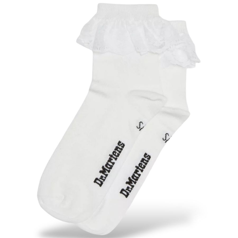 Frill Socks calzini in cotone biologico con volant da donna Dr Martens | AD097100