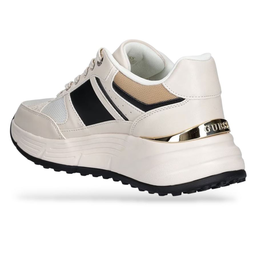 Fonzi sneakers da donna con inserto laminato Guess | FLTFONFAB12CREAM