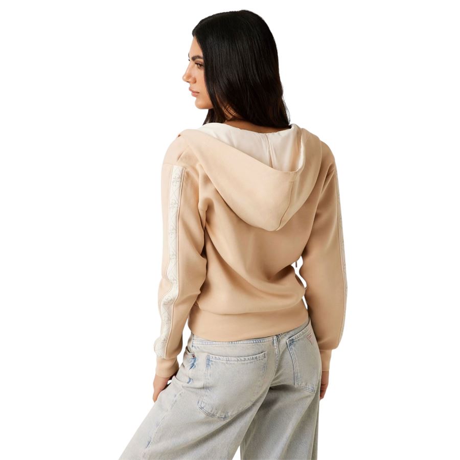 Felpa cappuccio e zip intera scuba da donna Guess | W5YQ05/KBYE2A1IT